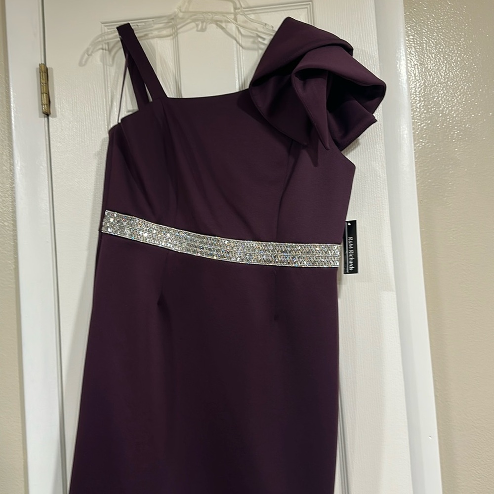 R&M Richard’s Dress 
NWT size 14 W beautiful plum colored cocktail dress